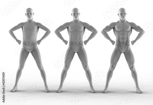 portrait bodybuilder, different pose