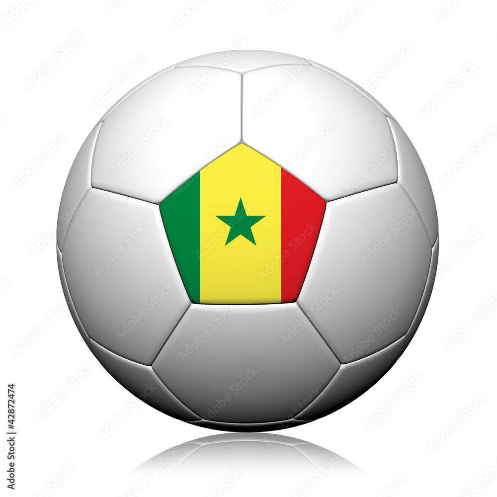 Senegal Flag Pattern 3d rendering of a soccer ball Senegal Flag Pattern 3d rendering of a soccer ball