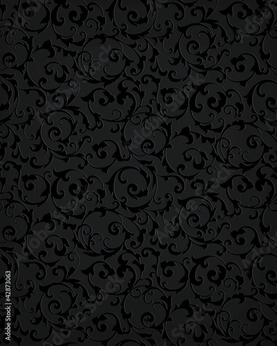 Black seamless pattern
