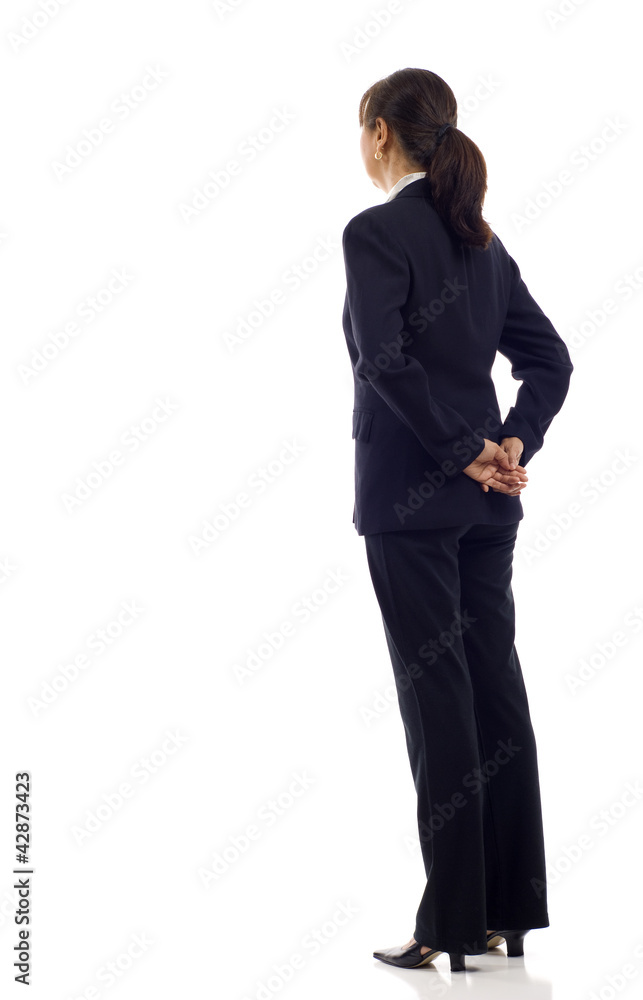 Senior Asian Business Woman from the Back Senior Asian Business Woman from the Back