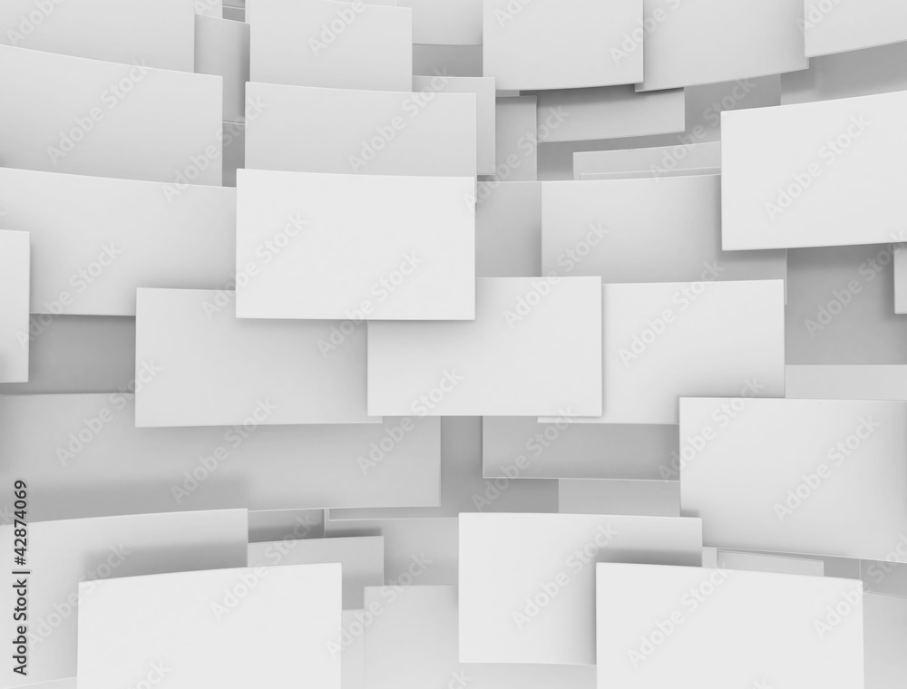Background of blank 3d squares