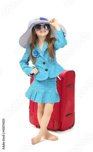 Portrait of little girl wit...