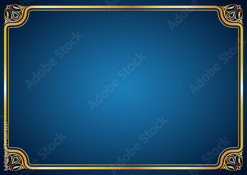 Oval köşe desenli mavi fon
