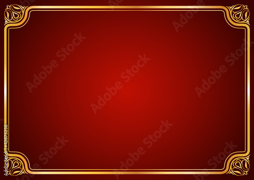Oval köşe desenli kırmızı fon