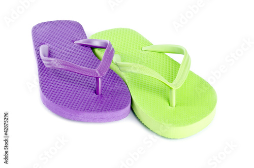 Mismatched Flip Flop Isolated on White