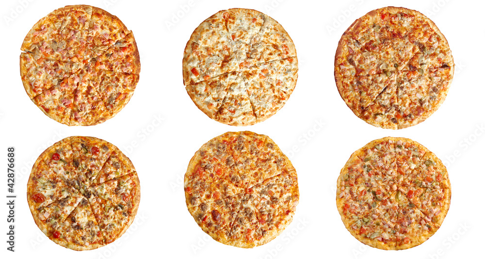 Pizza and italian kitchen. Studio. collage Pizza and italian kitchen. Studio. collage