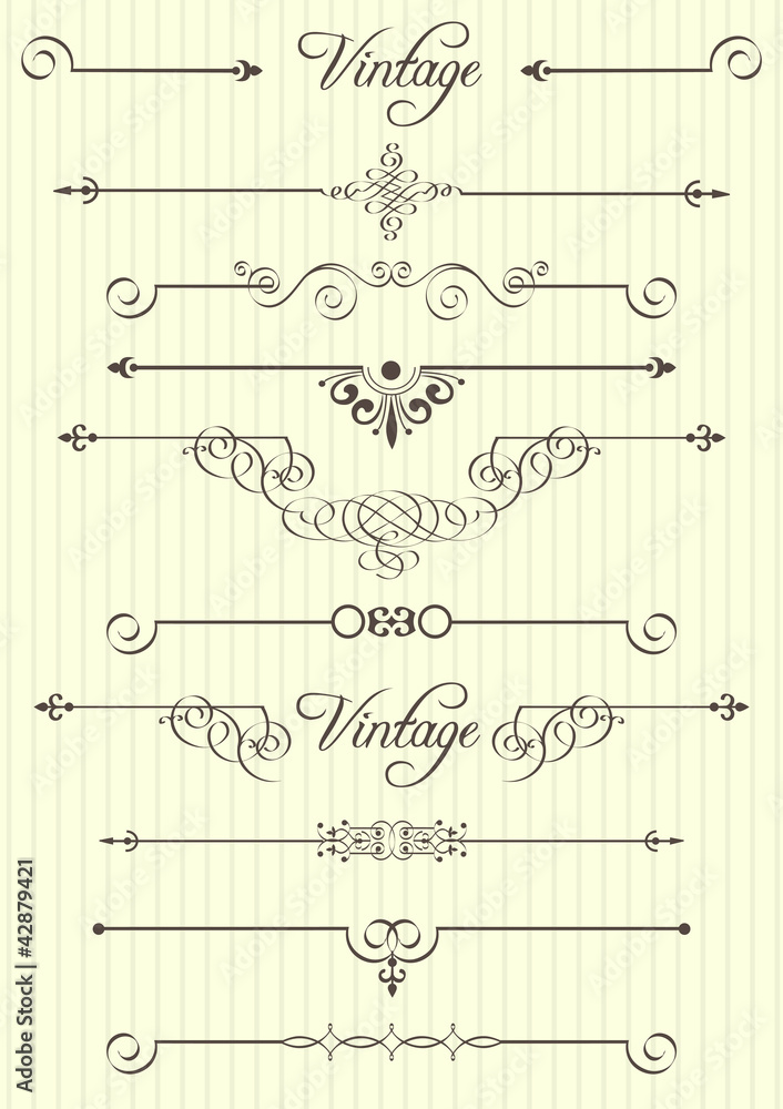 Calligraphic design elements and page decor