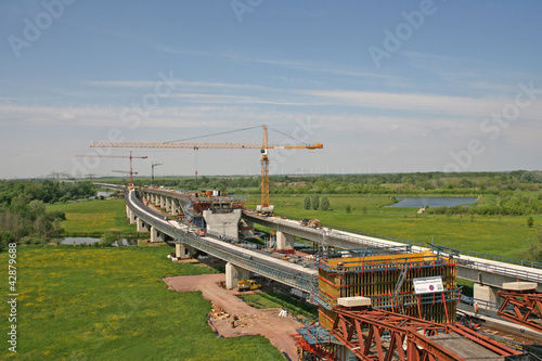 Baustelle Eisenbahnbrücke