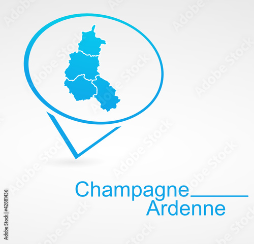 champagne ardenne région de france dans signet bleu