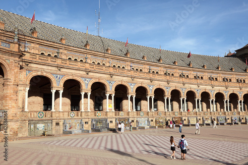 Plaza de Espana (Spanish square) in Seville, Andalusia Spain