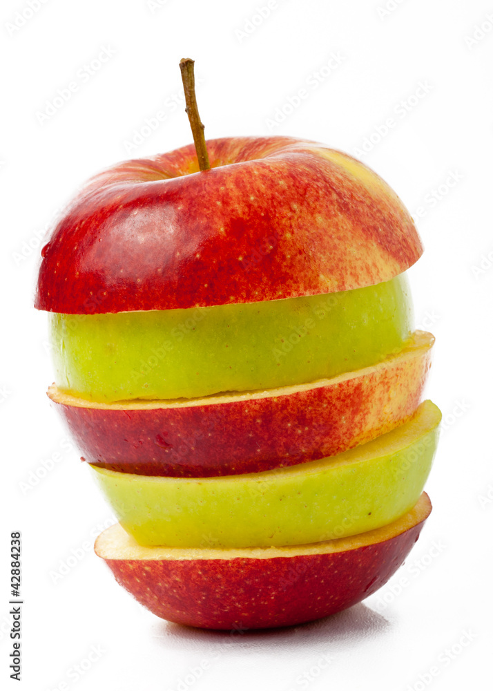 Fototapeta premium red and green apple