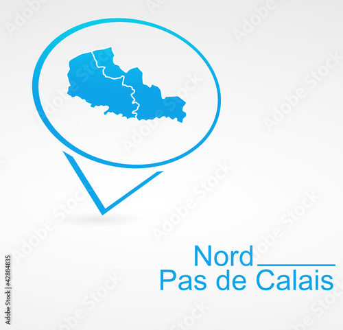 nord pas de calais région de france dans signet bleu