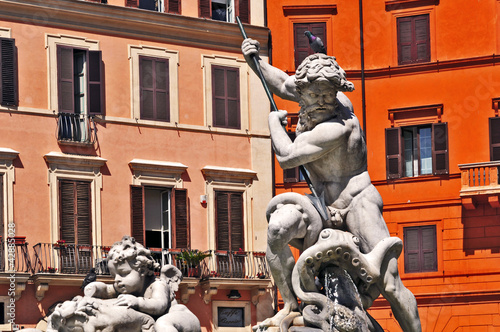 Roma, Piazza Navona e fontana del Nettuno photo