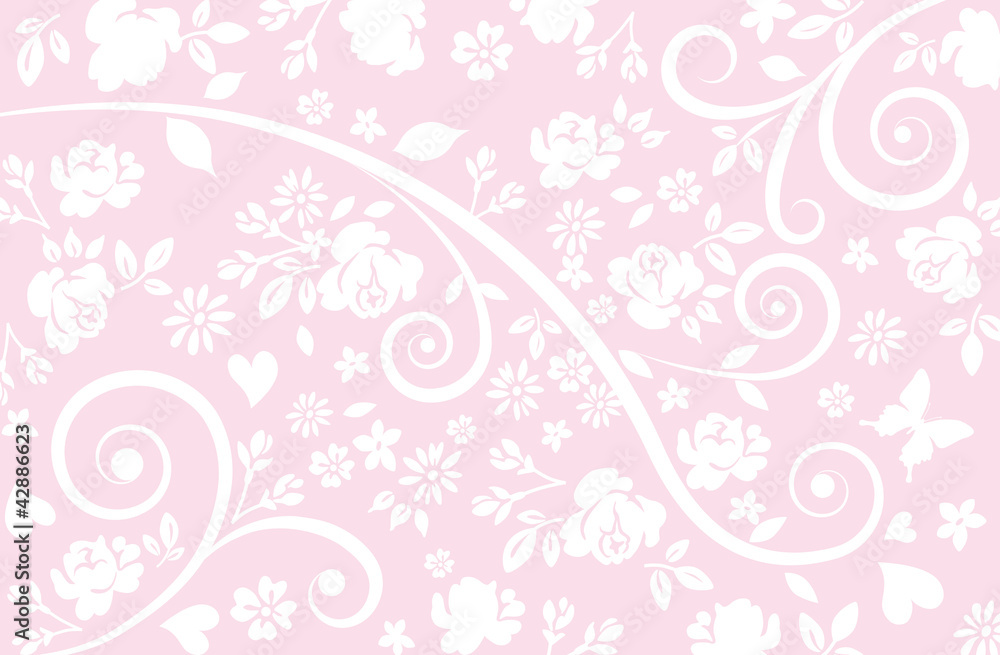 Ivy Background -pink-