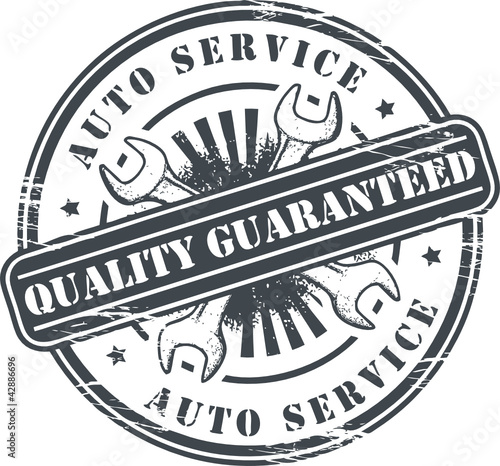 Car service grunge stamp, vector illustration