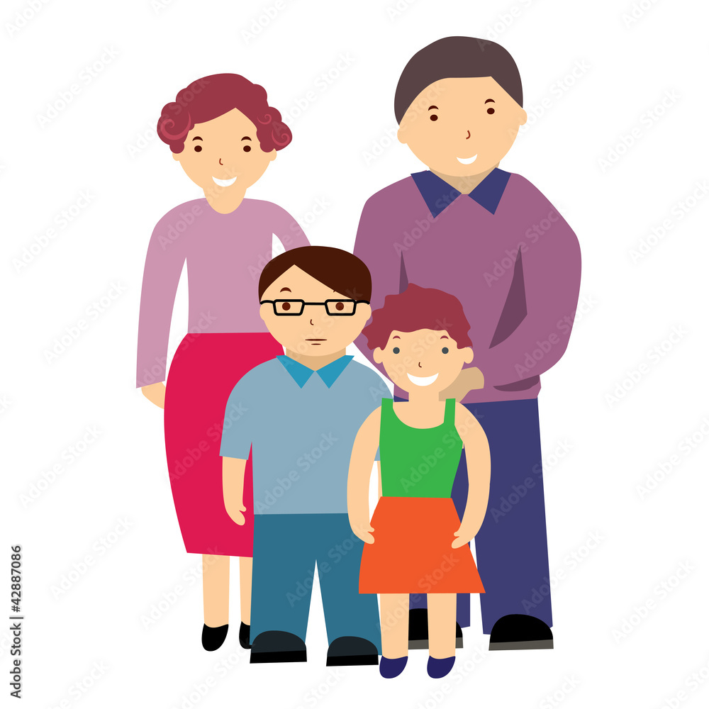 vector illustration of a family
