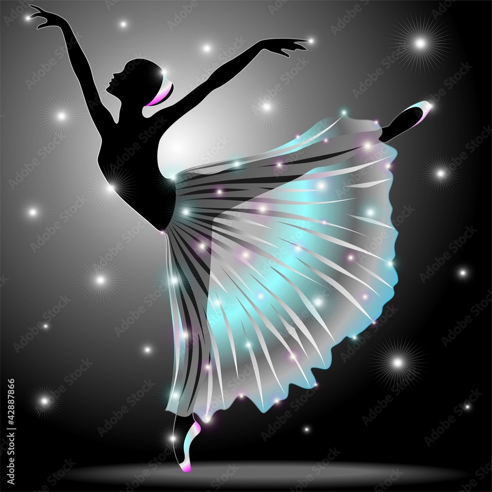 Ballerina Danza Classica-Classic Dance Star Dancer-Vector Stock Vector |  Adobe Stock