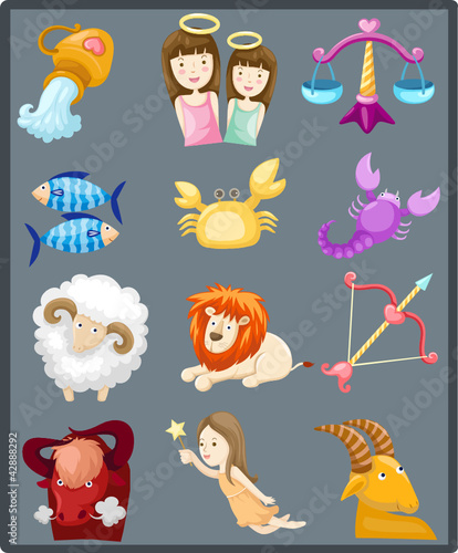 Set of sign zodiacs