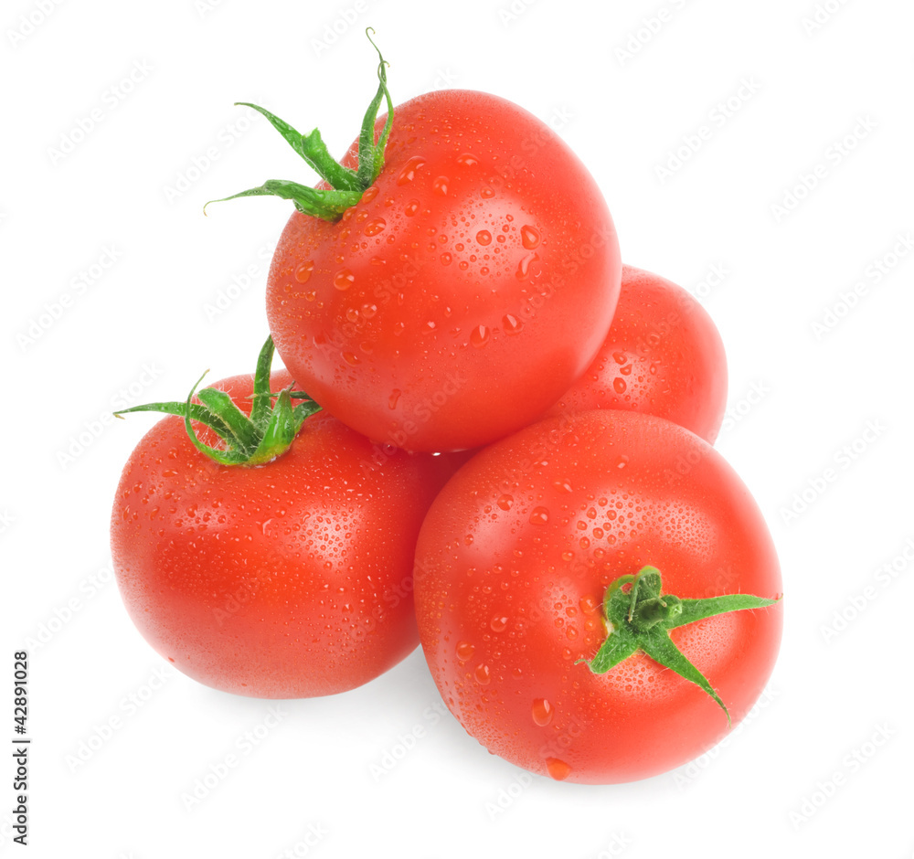 Close-up photo of tomatoes with water drops Close-up photo of tomatoes with water drops