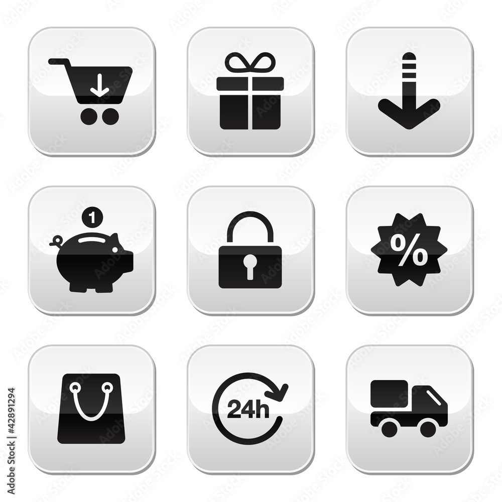 Shopping buttons for website / online store Shopping buttons for website / online store