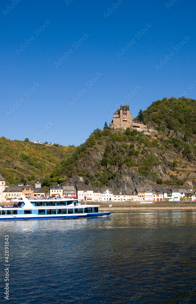 Naklejka premium Burg Katz - Loreley - Deutschland