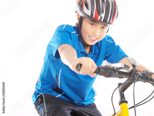 kind auf fahrrad
