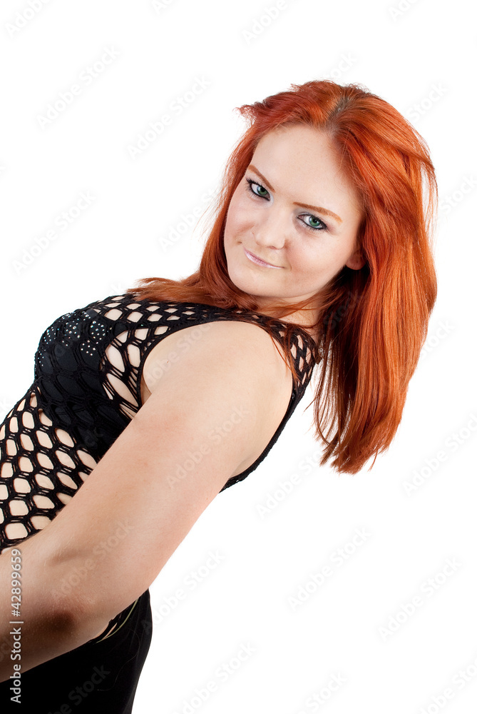 Fototapeta premium Woman with red hears