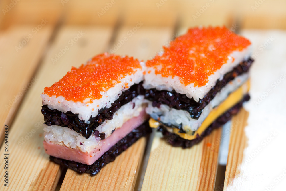 Traditional Japanese food -sushi. Traditional Japanese food -sushi.