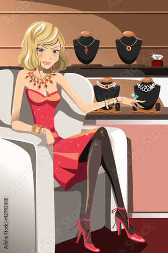 Woman with jewelry