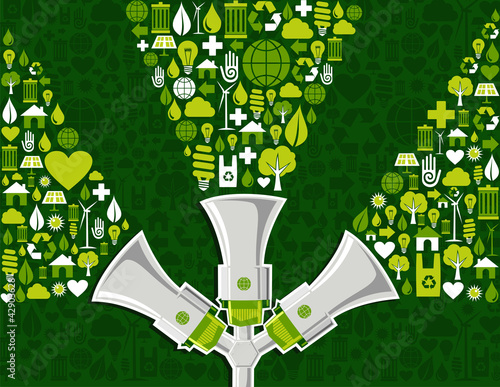 Go green social media marketing background