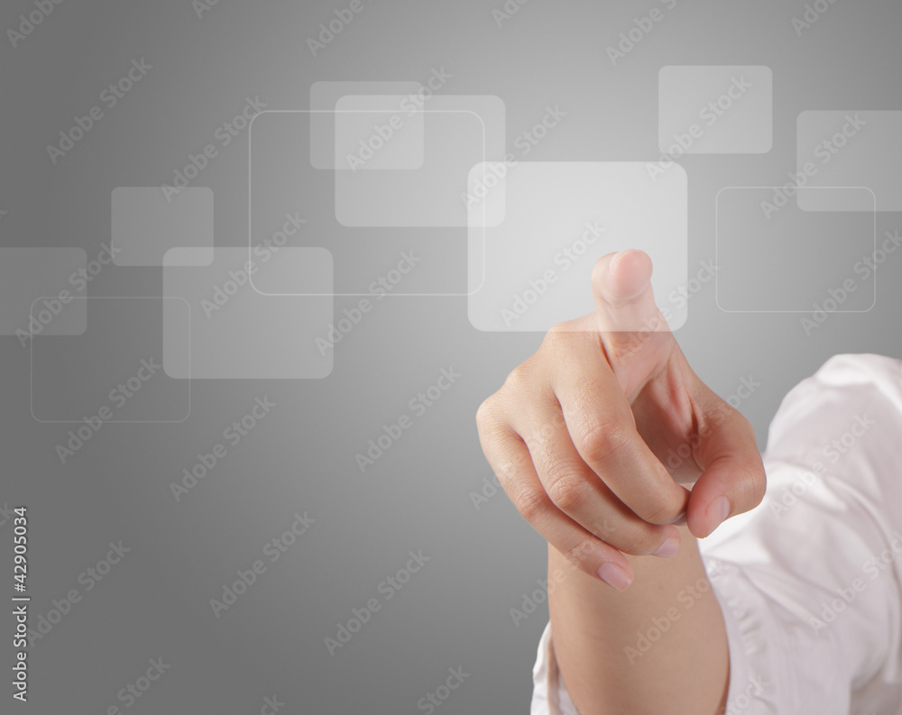 a button on a touch screen interface a button on a touch screen interface