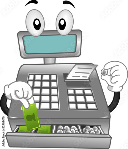 Cash Register Mascot
