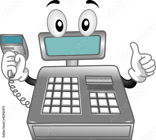 Cash Register Mascot