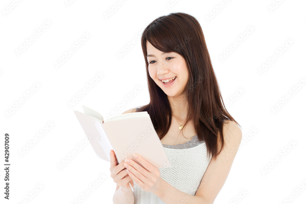 Beautiful young woman reading a book. Portrait of asian. Beautiful young woman reading a book. Portrait of asian.