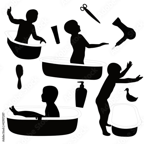 the child subjects for bathing