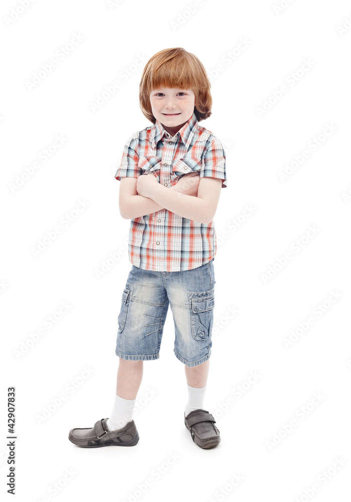Little boy posing for the camera Little boy posing for the camera