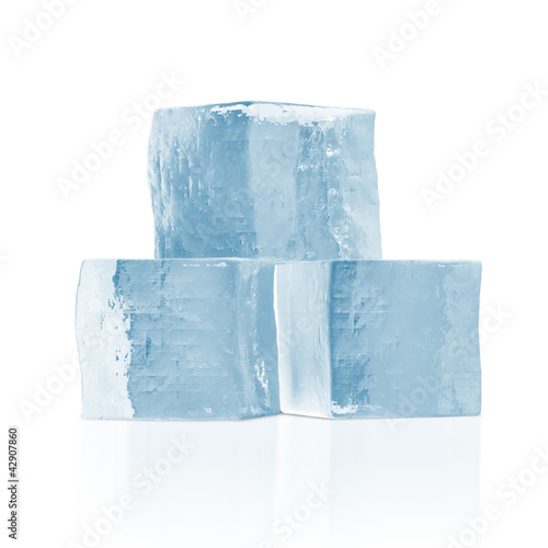 Ice Cubes on white background