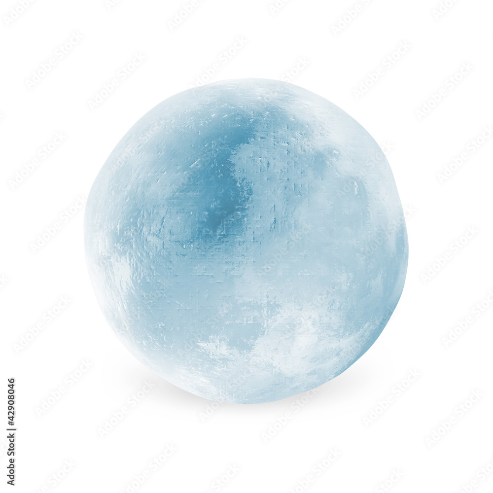 Obraz premium Ice Sphere isolated on white background