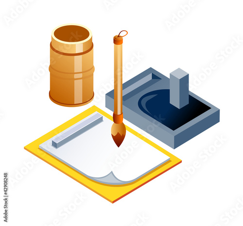 vector icon calligraphy