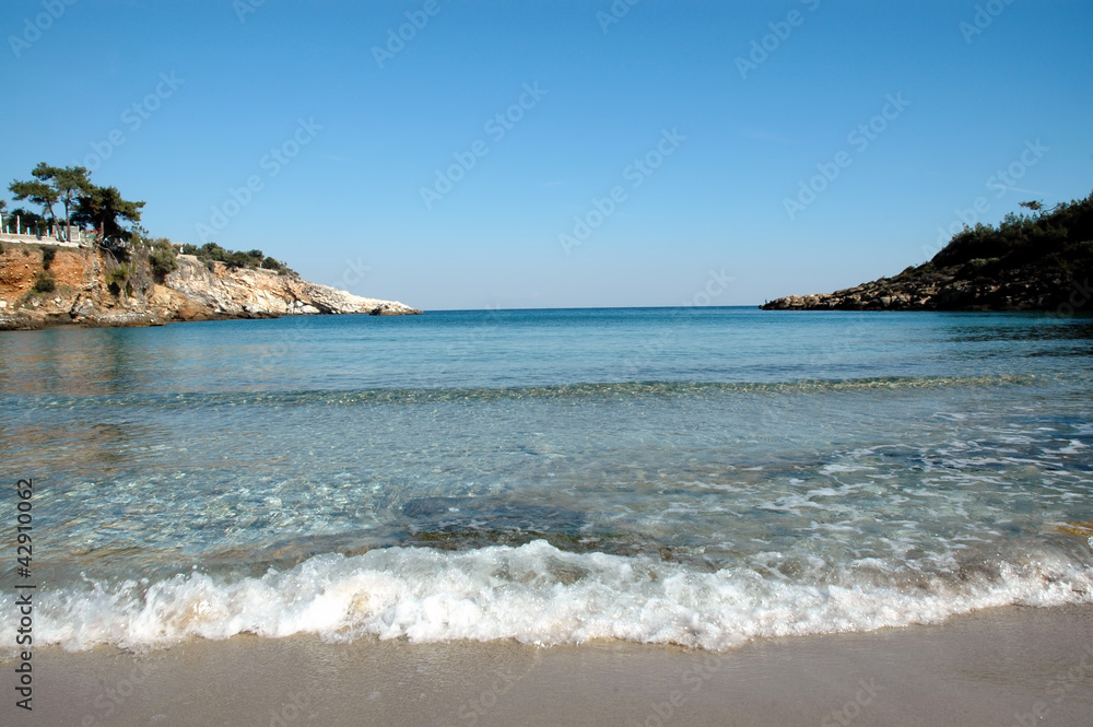 Beach in Thassos island, Greece
