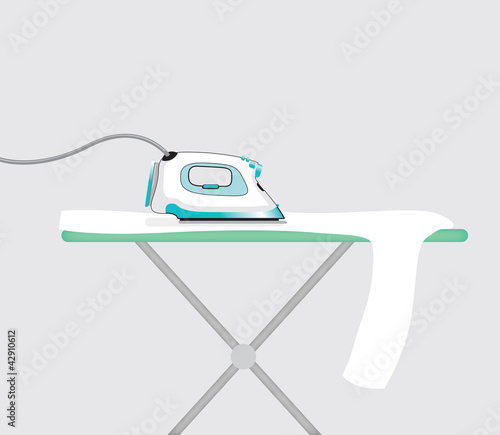 an iron and a ironing board