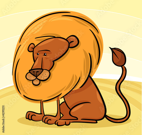African Lion Cartoon #42911251