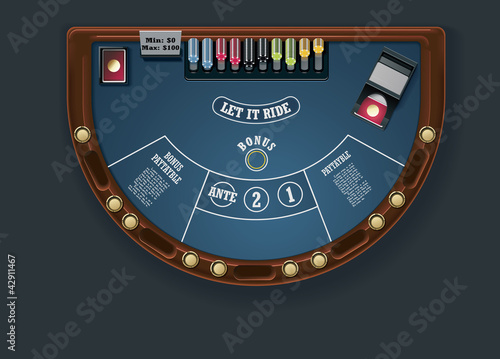 Vector Let It Ride table layout