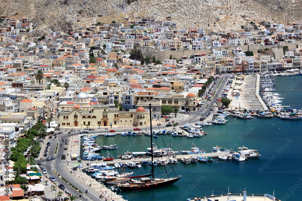kalymnos harbour a greek island in the aegean