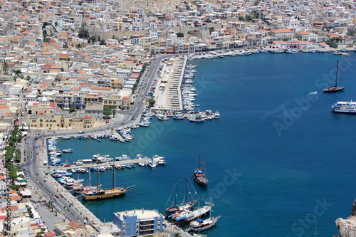 kalymnos harbour a greek island in the aagean