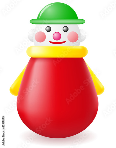 roly-poly doll toy vector illustration