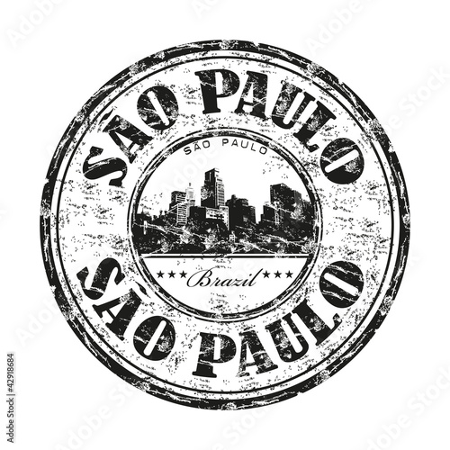 Sao Paulo grunge rubber stamp