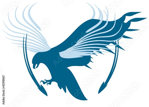 Vector eagle symbol with arrows
