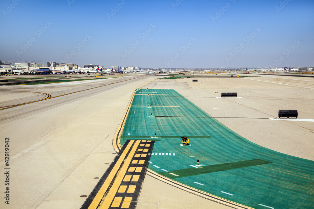 Fototapeta premium runway with marks at the airport