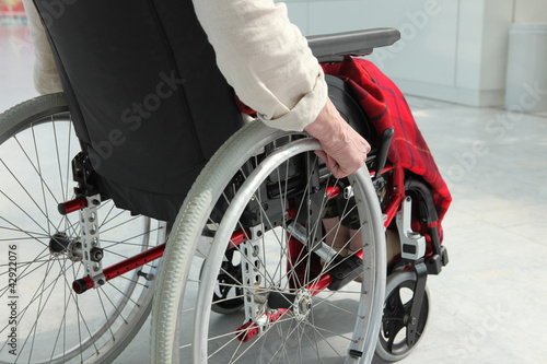 elderly person in wheelchair
